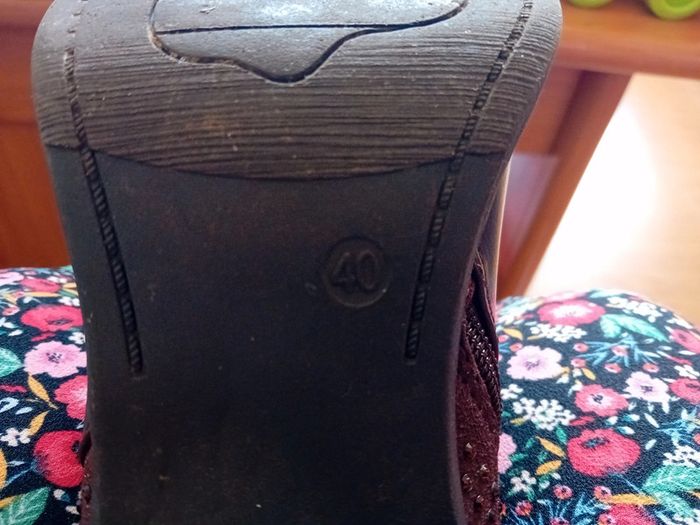Bottine à talon avec strass marron T40 - photo numéro 3