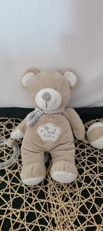 Doudou ours beige Ma Petite Etoile Pommette Hochet 26 cm