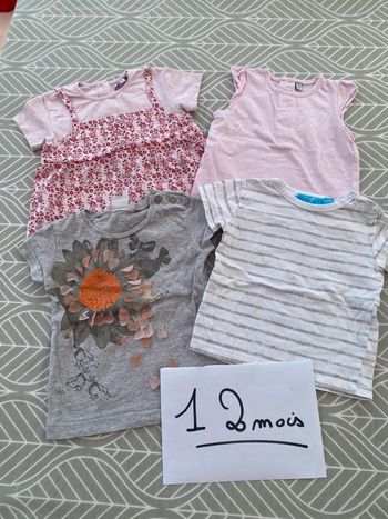 Lot de 4 tee-shirt 12 mois