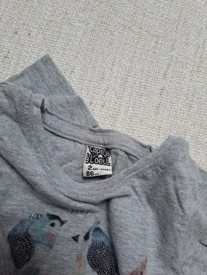 T-shirt oiseaux TAO 2 ans - photo numéro 4