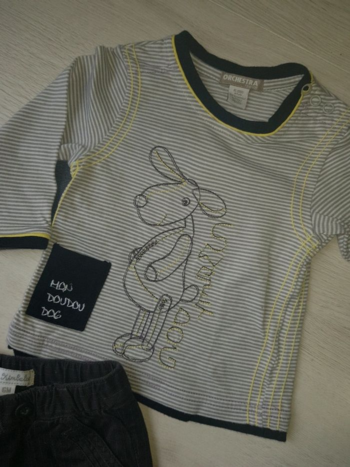 Lot de 3 articles garçon 6mois ikks orchestra petit kimbaloo - photo numéro 4