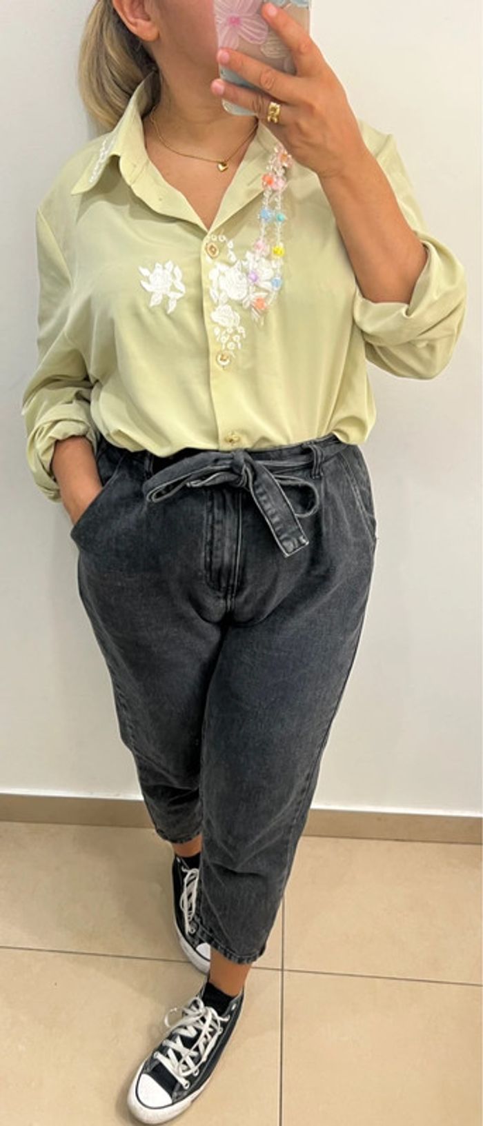 Chemise fluide brodée Taille 46 - photo numéro 3