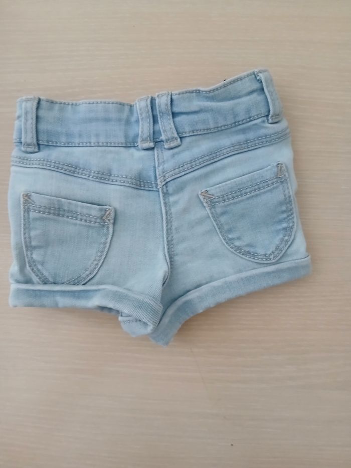 Short jean bebe taille 3 mois marque tape a l oeil - photo numéro 6
