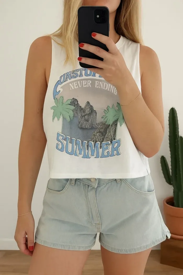 Débardeur neuf imprimé Summer Tally Weijl – Taille M