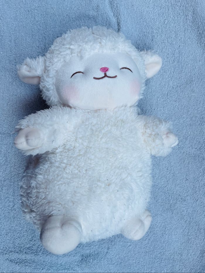 Peluche doudou mouton blanc