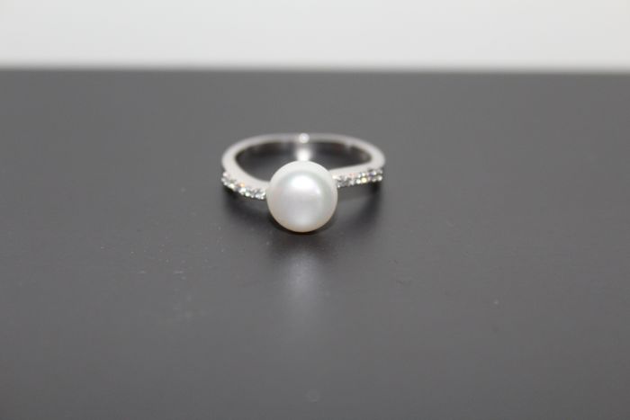 Bague argent /perle - photo numéro 2