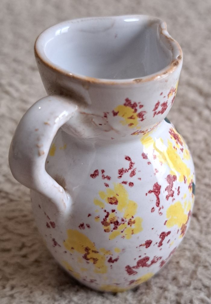 🍽 Petit pichet en céramique aux décors fleuris - photo numéro 2