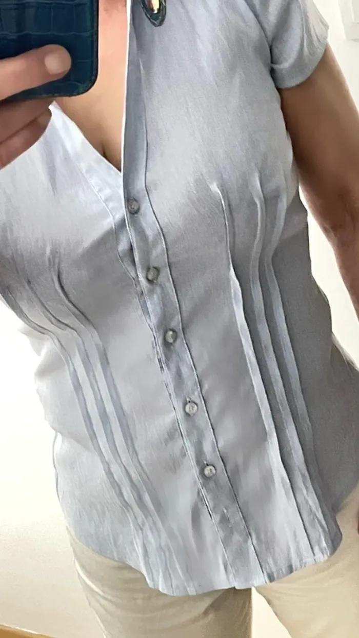 Blouse bleu claire - photo numéro 3