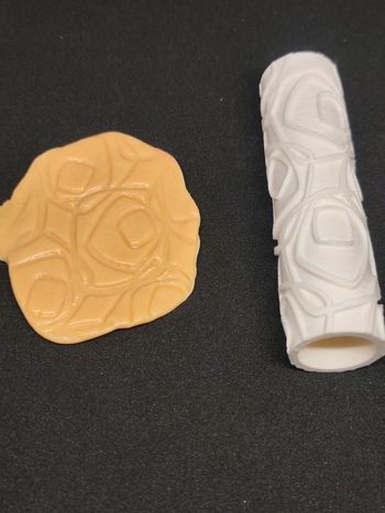 Rouleau à texture forme géométrique création de bijoux pâte polymère 
