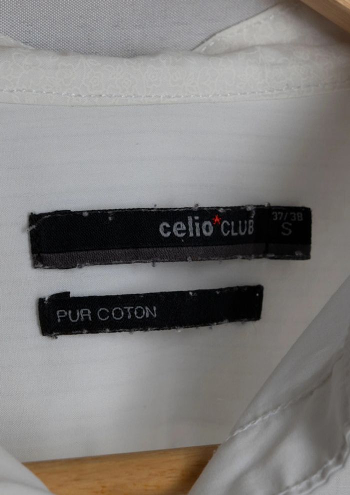 Chemise Blanche Col Officier – 100% coton Celio – Taille S - photo numéro 7