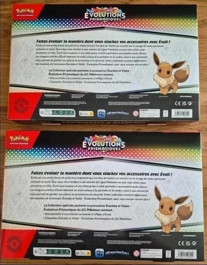 Lot de 2 Pokémon Coffret EV8.5 Pochette Accessoires Évolutions Prismatiques FR Neuf - photo numéro 2