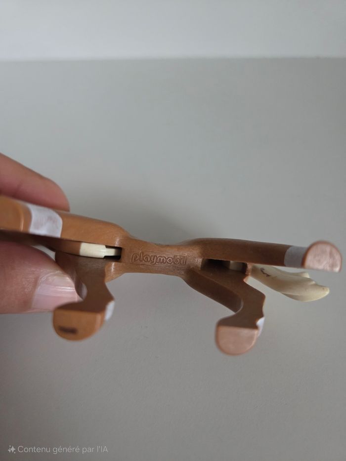 Figurine Cheval Playmobil  Marron Crinière et Queue Blanches - Bon état - photo numéro 5