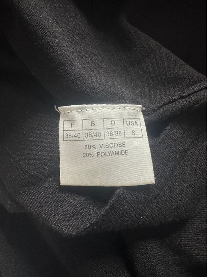 Pull noir ajouré broderies fleurs 3 Suisses Vintage T38/40 M/L - photo numéro 6