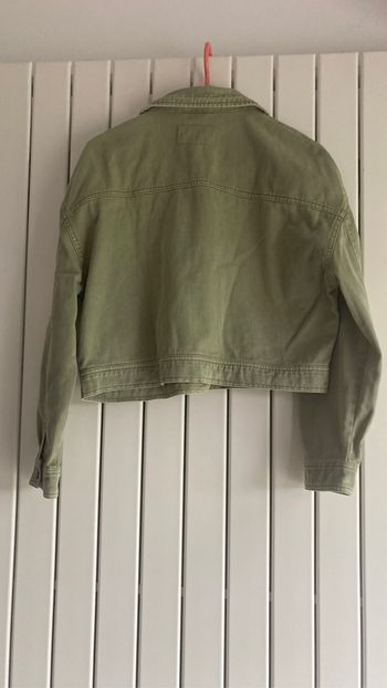 Blouson en jean vert kaki clair