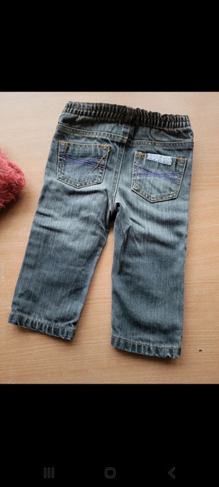 2 pantalons jeans chauds doublés 18 mois - photo numéro 4