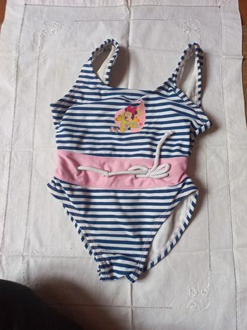 Beau maillot Minnie 9 à 18 mois  marine et rose avec doublure