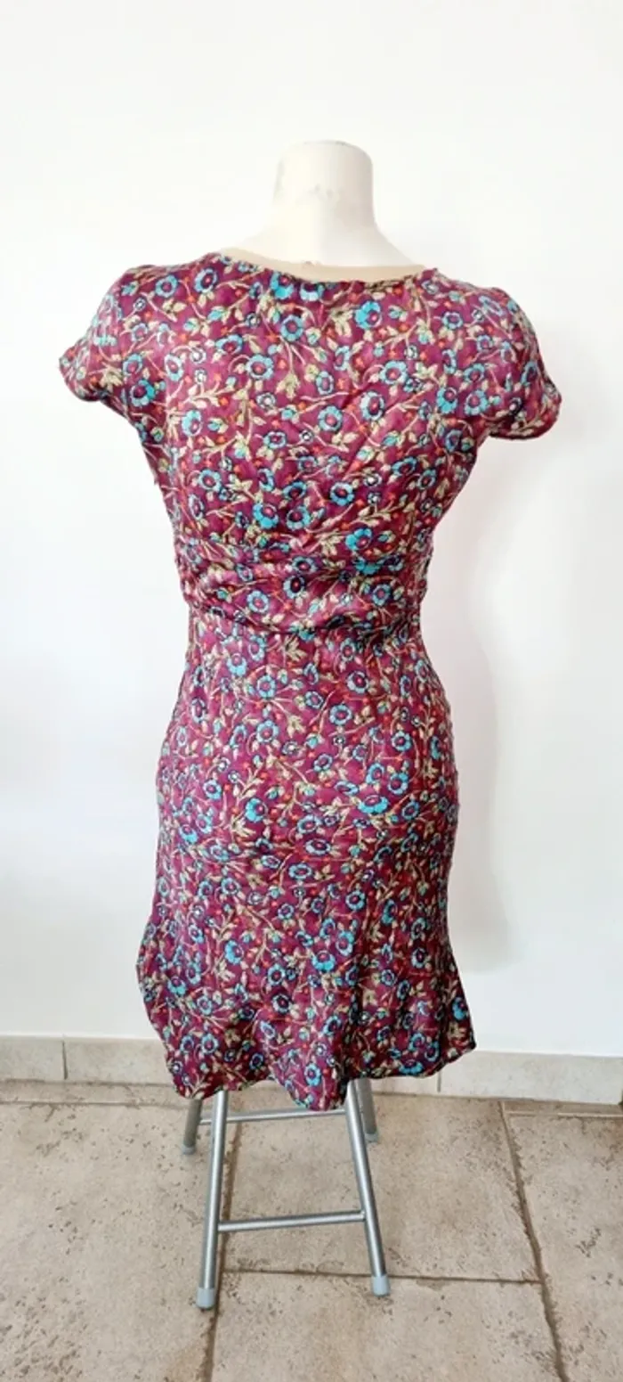 Robe courte fleuri violette bleue RR 36 - photo numéro 5