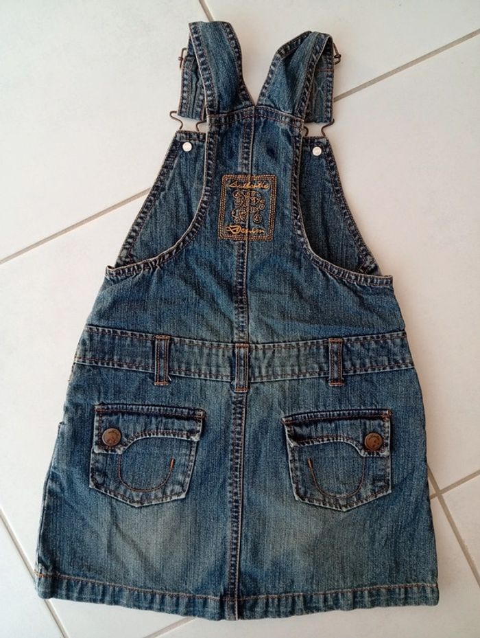 Salopette jupe en jean Tex basic taille 4 ans - photo numéro 2
