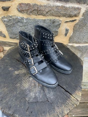 Bottines à clous argentée - Boutique indépendante 