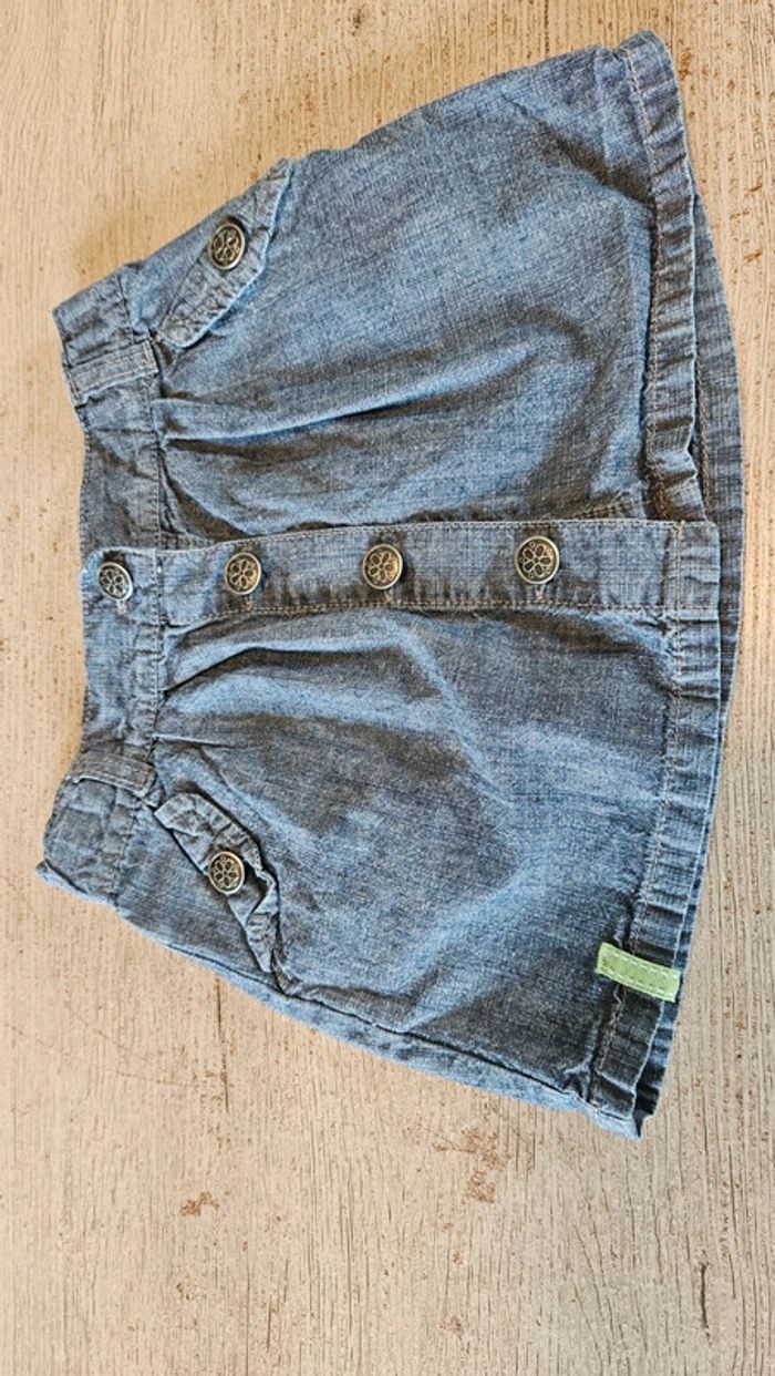 Jupe courte en jean s bleu, ajustable à la taille, Prémaman, 6 ans, nickel - photo numéro 2