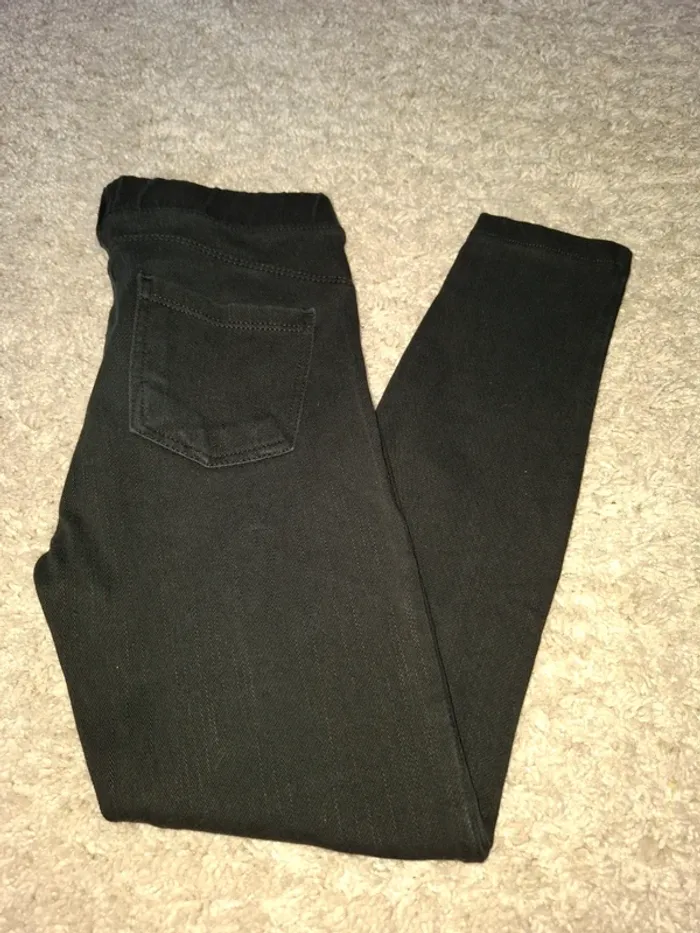 Jegging slim noir jean extensible 7/8 neuf OVS - photo numéro 2