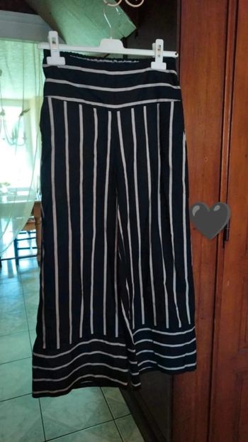 Pantalon large à rayures élastique 2 poches XS y2k