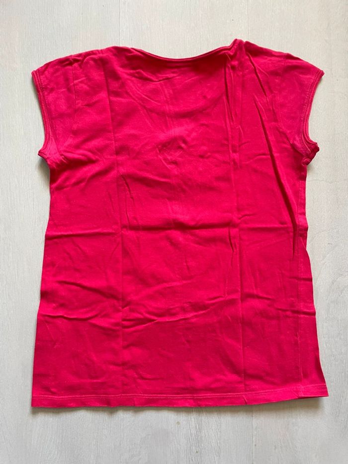 T-shirt fille 12 ans rose avec détails en sequins et fleurs en relief - photo numéro 4