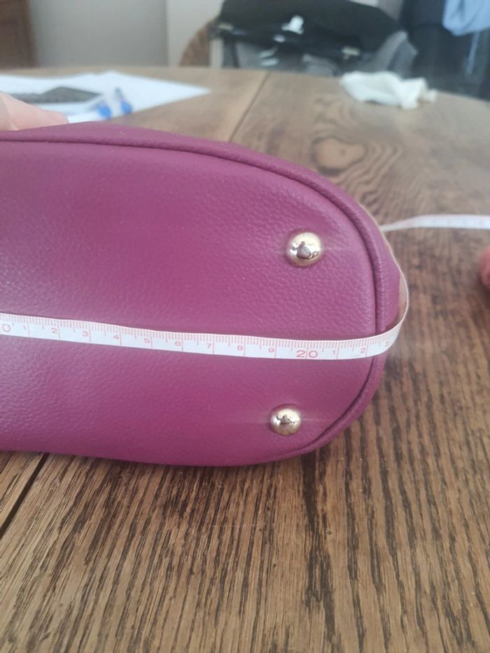 Jolie sac à main No Stress en cuir Violet - photo numéro 16