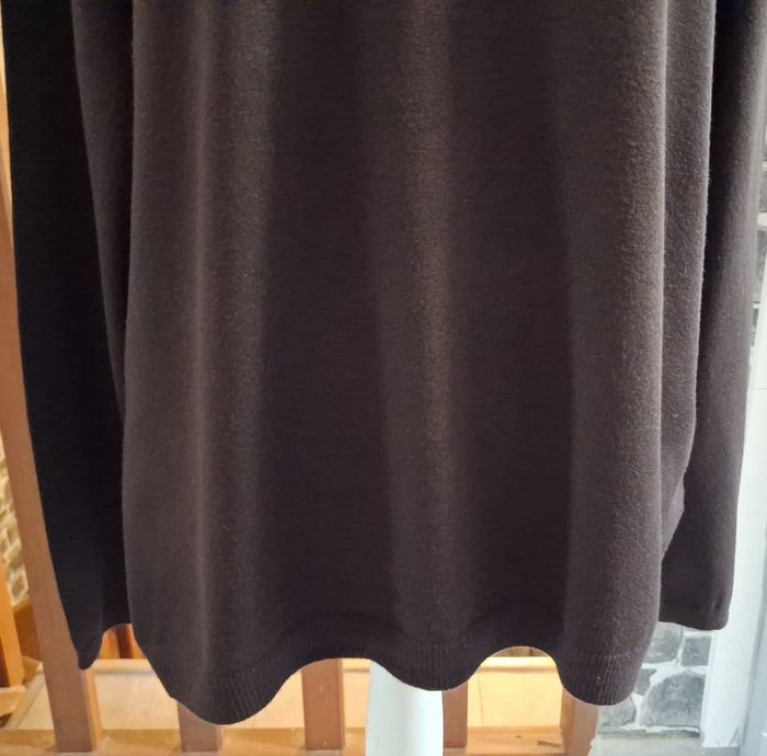 Pull à col roulé marron - photo numéro 3