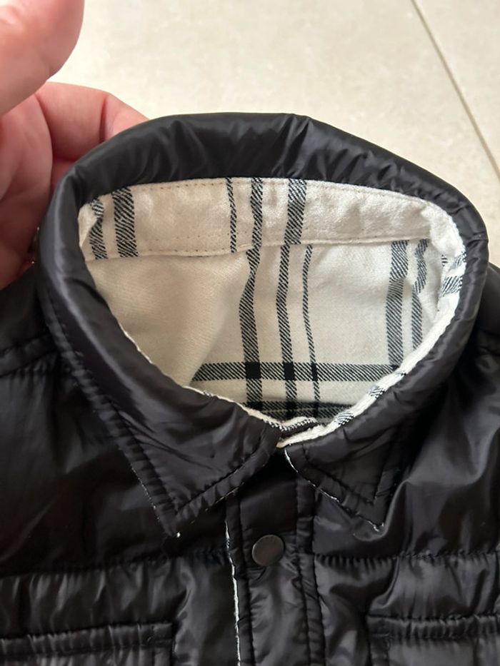 Doudoune réversible noire et carreaux garçon IKKS 5ans - photo numéro 8