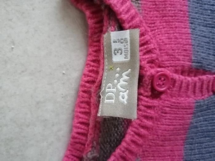 Pull 3 mois rayures dpam fille - photo numéro 3