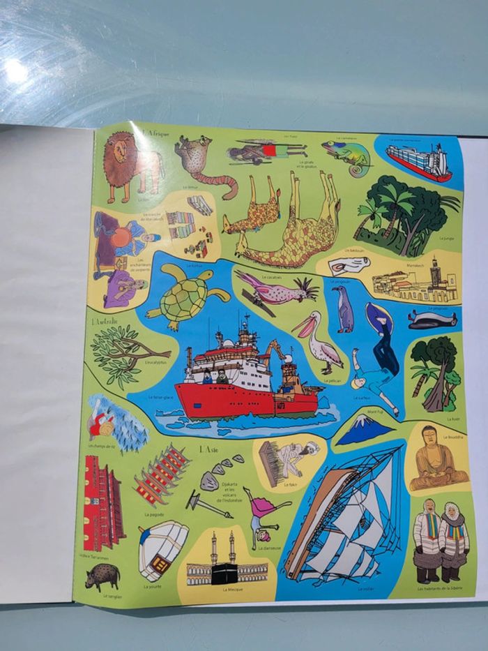 Atlas du Monde 🌍 Coloriage Éducatif Géant avec Autocollants - photo numéro 4
