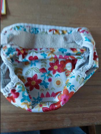 couche lavable fleur