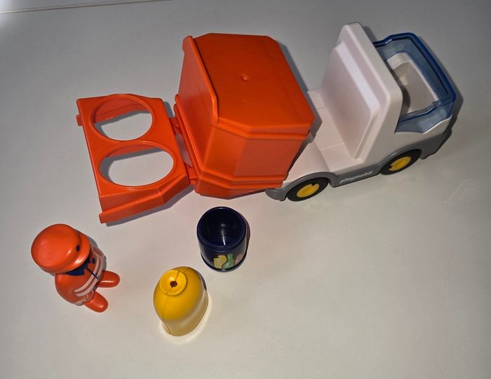 123 playmobil camion poubelles/ boîte à formes 6774 complet - photo numéro 4