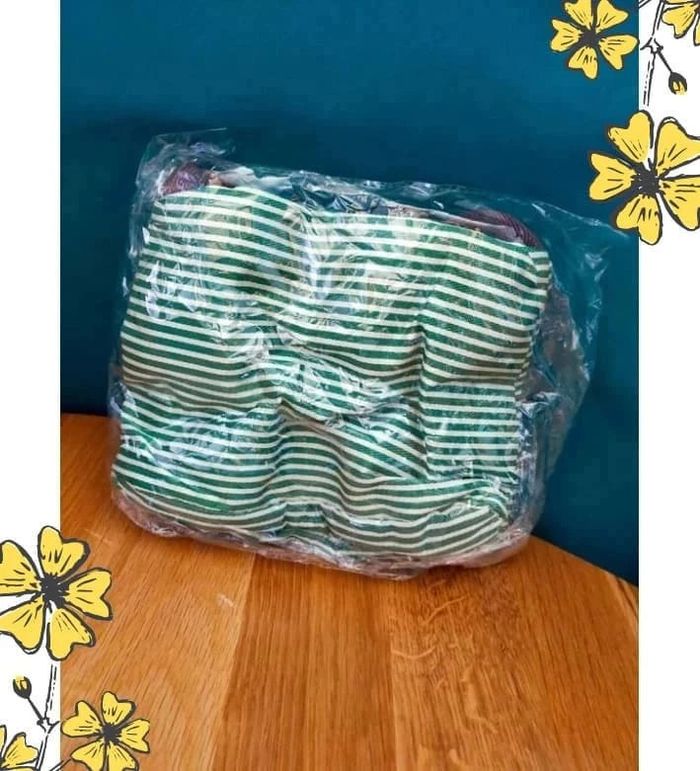 Sac isotherme rayé vert – Compact & pratique - lunchbox d’été - photo numéro 12