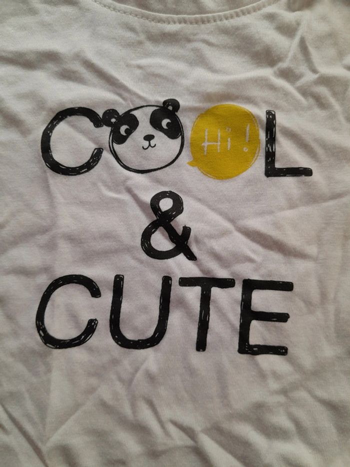 Tee-shirt mixte 3 mois neuf coton - photo numéro 2