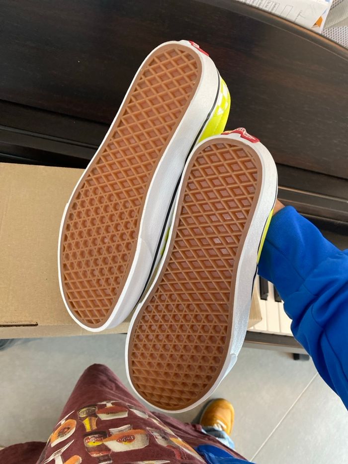 Vans yellow flash slip on checkerboard taille 40,5 - photo numéro 3