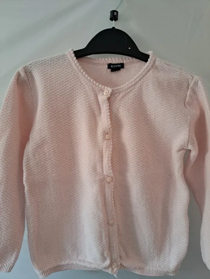 Gilet boutonné rose - photo numéro 3