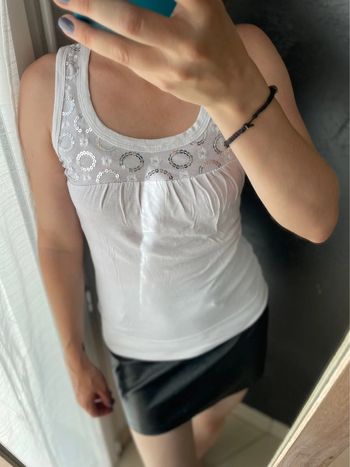 Débardeur blanc femme