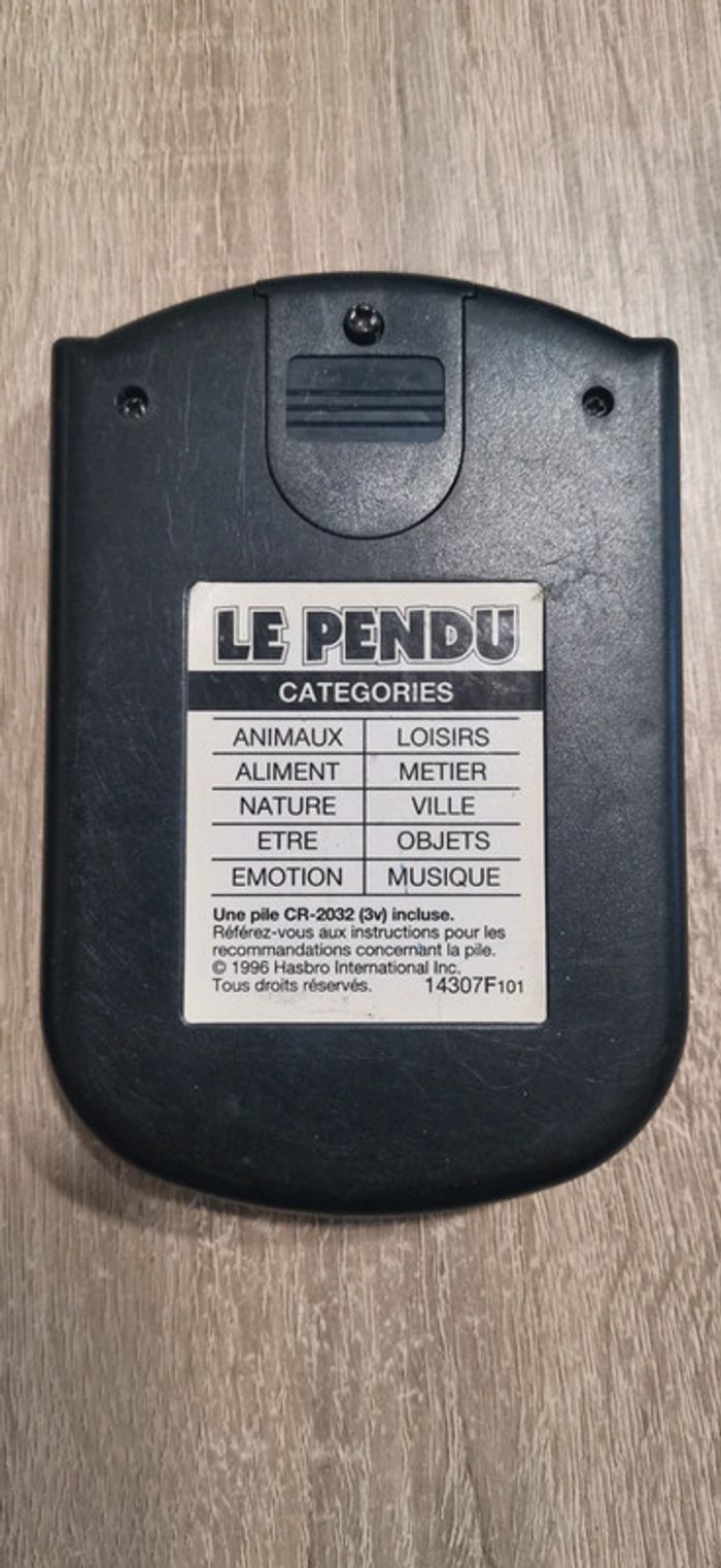 Jeu Le Pendu MB 1996 - photo numéro 3