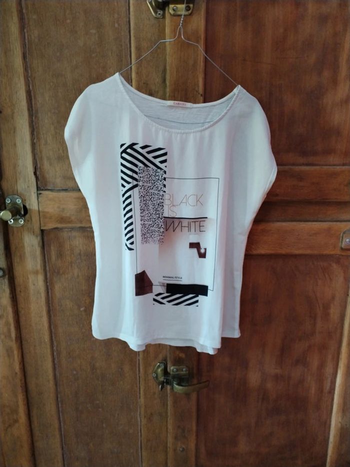Tee shirt bi-matiere