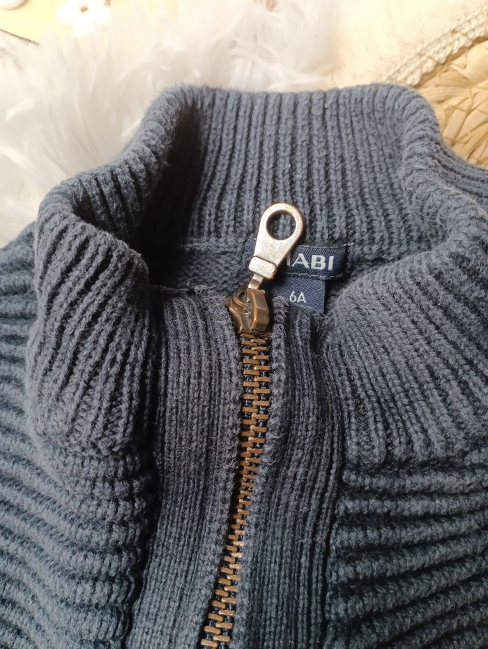 Gilet zip 6 ans bleu - photo numéro 2