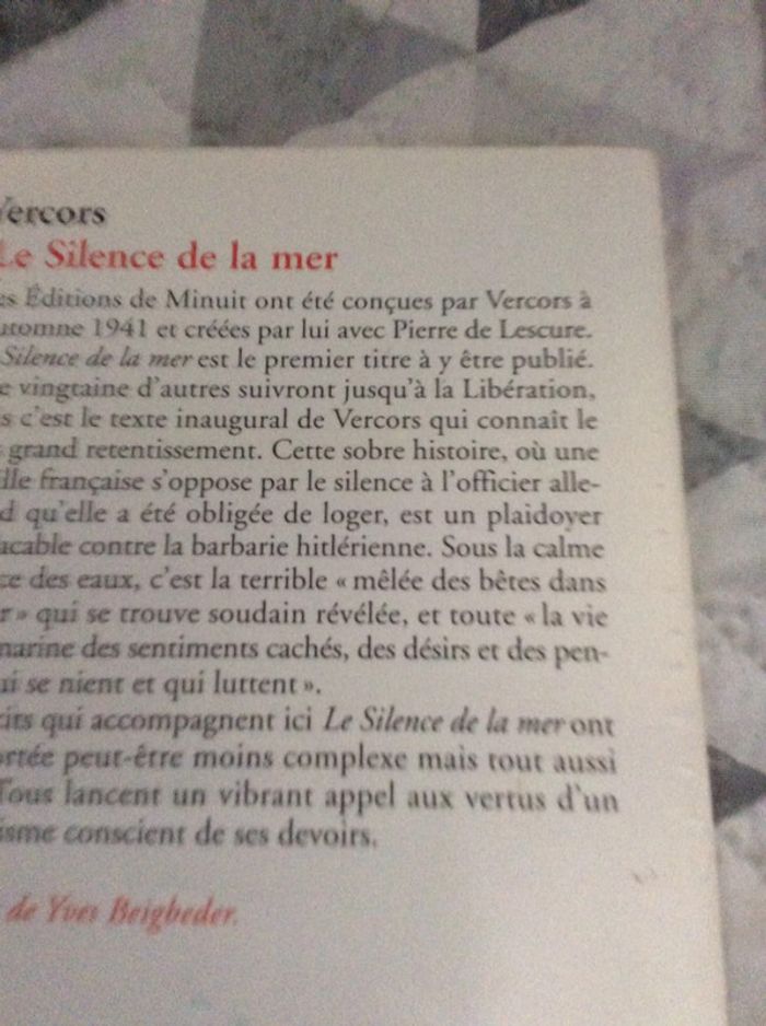 #le silence de la mer Vercors - photo numéro 3