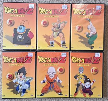 💿 Lot de 6 DVD Dragon Ball Z DBZ volumes 5 à 10 - neufs