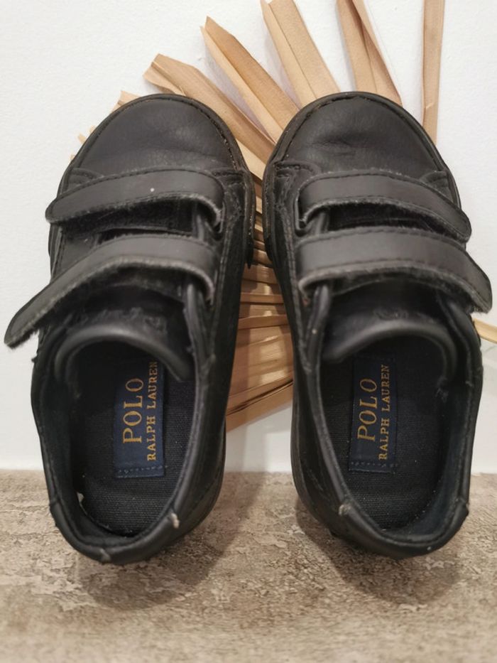 🌿Basket Ralph Lauren enfant taille 22 noir scratch - photo numéro 3