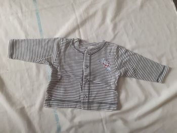 Veste rayée marine motif fusée