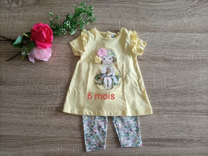 Ensemble manches courtes et legging 6 mois