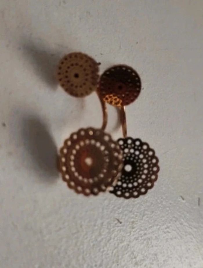 Boucles d'oreilles dorées - photo numéro 3