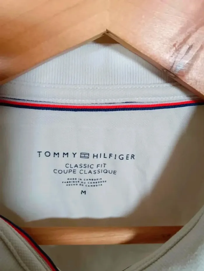 C14 polo blanc Tommy Hilfiger M - photo numéro 3