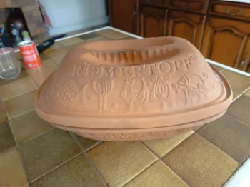 Cocotte römertopf en terre cuite